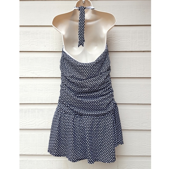 Women’s One Piece Halter Swimsuit Skirted - Picture 13 of 15